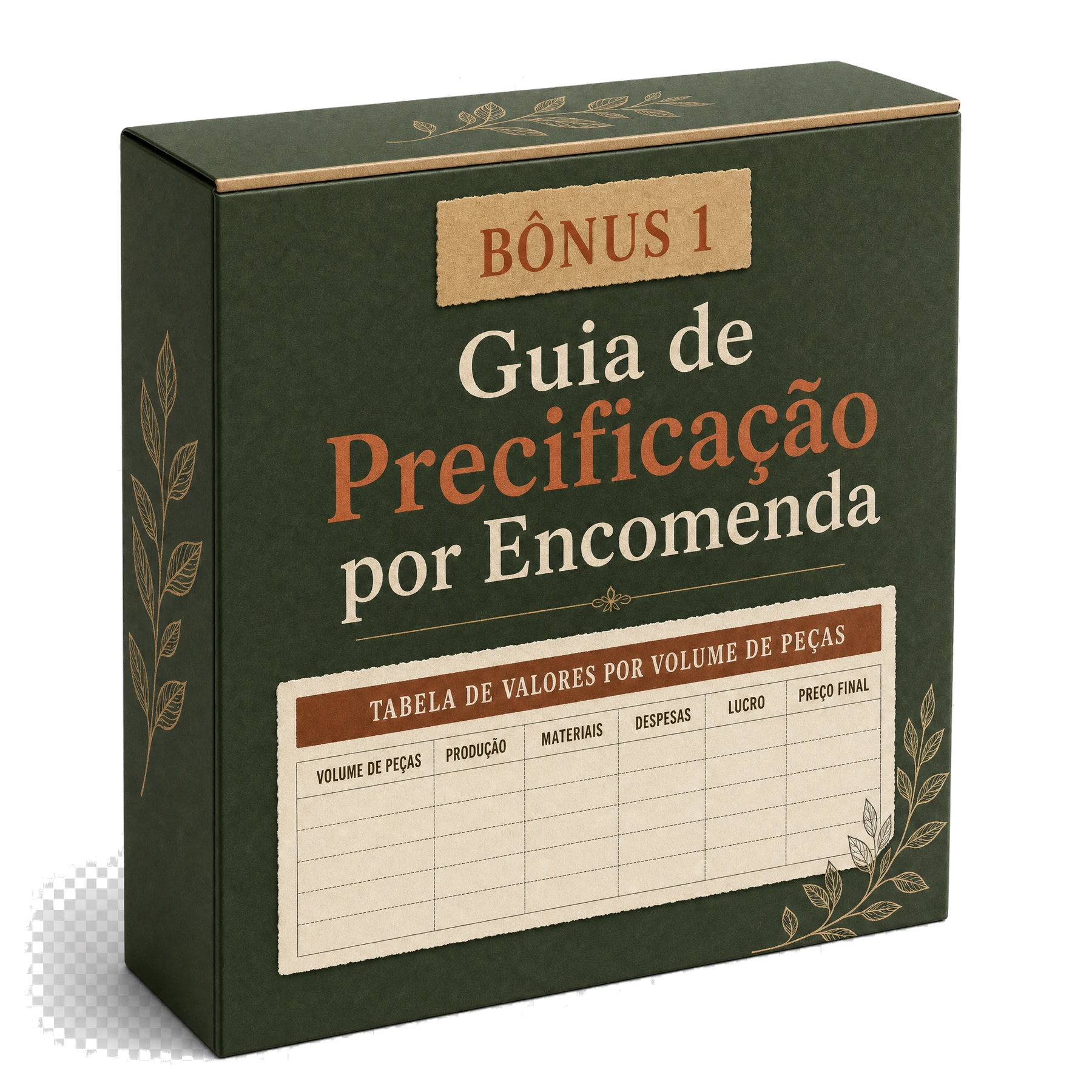 Box 3D do bônus Guia de Precificação por Encomenda