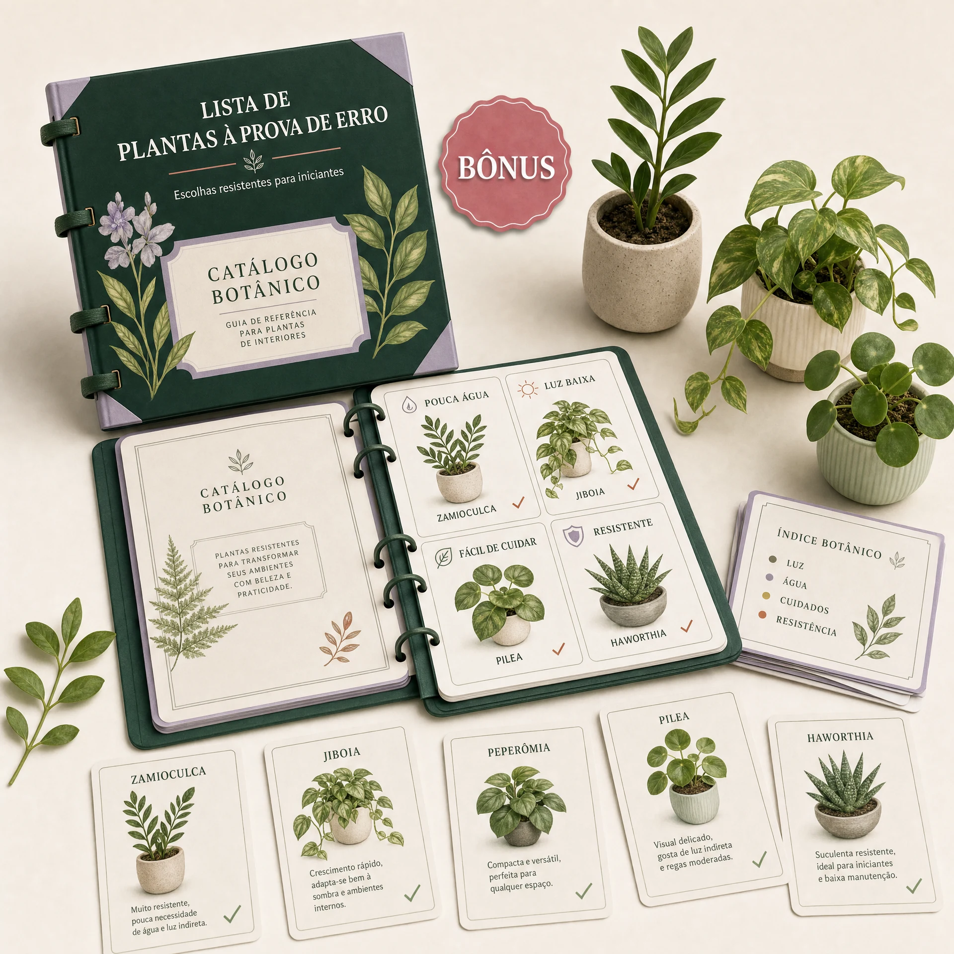 Mockup ilustrativo da lista de plantas à prova de erro